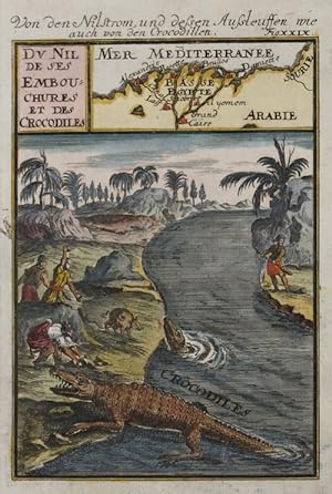 Bild des Verkufers fr Von den Nilstrom, und dessen Aussleuffen wie auch von den Crocodillen. / Du Nil de ses Embouchures et des Crocodiles zum Verkauf von Antique Sommer& Sapunaru KG