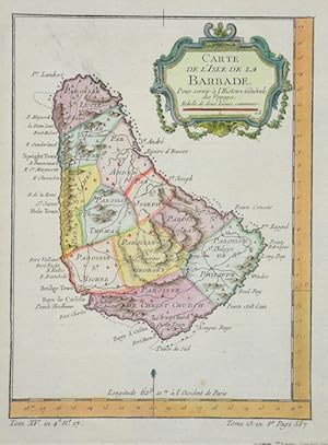 Image du vendeur pour Carte de l`isle de la Barbade mis en vente par Antique Sommer& Sapunaru KG