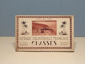 Mission Jean Thomas. Afrique Equatoriale Française. Chasses. 12 cartes détachables