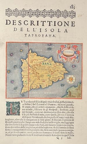 Seller image for Descrittione dell Isola di Taprobana. for sale by Antique Sommer& Sapunaru KG