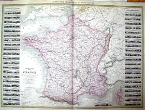 Bild des Verkufers fr Nouvelle Carte illustre de la France. zum Verkauf von Antique Sommer& Sapunaru KG