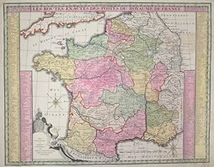 Bild des Verkufers fr Les Routes exactes des Postes du Royaume de France. zum Verkauf von Antique Sommer& Sapunaru KG