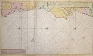 Image du vendeur pour Nieuwe Generale Paskaart van de Cust van Portugal tusschen C: de Finissterre en: St. Vincent / The New Sea Map ofte Coast of Portugal Betwext C:. mis en vente par Antique Sommer& Sapunaru KG