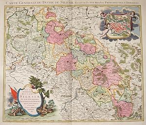 Image du vendeur pour Seps et inferioris ducatus Silesiae / Carte Generale du Duche de Silesie mis en vente par Antique Sommer& Sapunaru KG