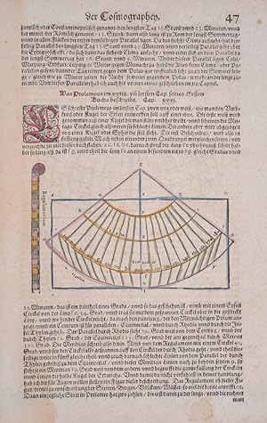 Image du vendeur pour Was Ptolomeus im letstem Cap. Seines Ersten Buchs beschreibt mis en vente par Antique Sommer& Sapunaru KG