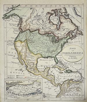 Bild des Verkufers fr Karte von Nordamerica zum Verkauf von Antique Sommer& Sapunaru KG