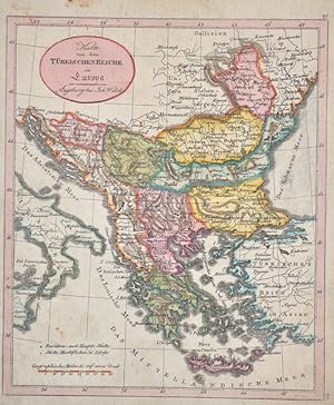Bild des Verkufers fr Karte von dem Trkischen Reich in Europa zum Verkauf von Antique Sommer& Sapunaru KG