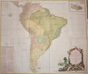 Bild des Verkufers fr A Map of South America Containing Tierra-Firma, Guayana, New Granada, Amazonia, Brasil, Peru, Paraguay, Chaco, Tucuman, Chili and Patagonia. zum Verkauf von Antique Sommer& Sapunaru KG