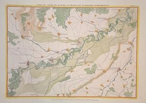 Seller image for Carte du Cours du Danube, audessus et au-dessus d'Hchstett for sale by Antique Sommer& Sapunaru KG