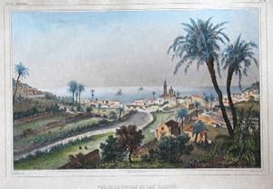 Bild des Verkufers fr Vue de la Ciudad de Las Palmas (Prise du cote des Champs.) zum Verkauf von Antique Sommer& Sapunaru KG