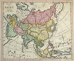 Bild des Verkufers fr Karte von Asien zum Verkauf von Antique Sommer& Sapunaru KG