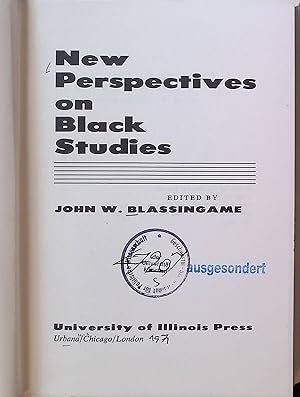 Bild des Verkufers fr New Perspectives on Black Studies zum Verkauf von books4less (Versandantiquariat Petra Gros GmbH & Co. KG)