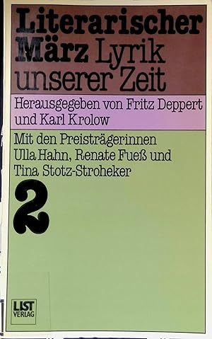 Bild des Verkufers fr Literarischer Mrz, 2 : Lyrik unserer Zeit. zum Verkauf von books4less (Versandantiquariat Petra Gros GmbH & Co. KG)