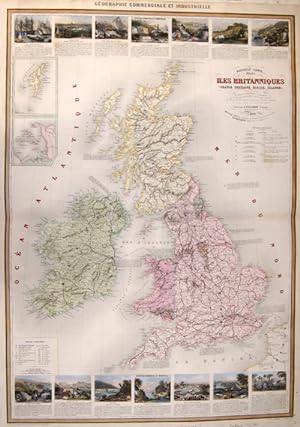 Bild des Verkufers fr Nouvelle Carte Illustree des Iles Britanniques zum Verkauf von Antique Sommer& Sapunaru KG