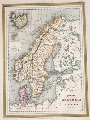 Bild des Verkufers fr Svezia Norvegia e Danimarca zum Verkauf von Antique Sommer& Sapunaru KG