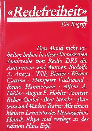 Bild des Verkufers fr Redefreiheit" : ein Begriff. zum Verkauf von books4less (Versandantiquariat Petra Gros GmbH & Co. KG)
