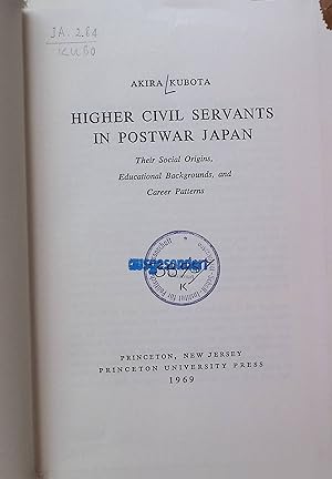 Immagine del venditore per Higher Civil Servants in Postwar Japan venduto da books4less (Versandantiquariat Petra Gros GmbH & Co. KG)