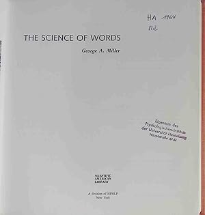 Seller image for The Science of Words. for sale by books4less (Versandantiquariat Petra Gros GmbH & Co. KG)