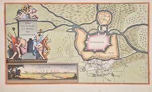 Bild des Verkufers fr Plan Van de Stadt en't Kasteel van Temiswar. zum Verkauf von Antique Sommer& Sapunaru KG