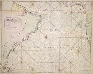 Carte de la mer Meridional Contenant un partie des Costes de l Afrique et de L Amerique meridionale.