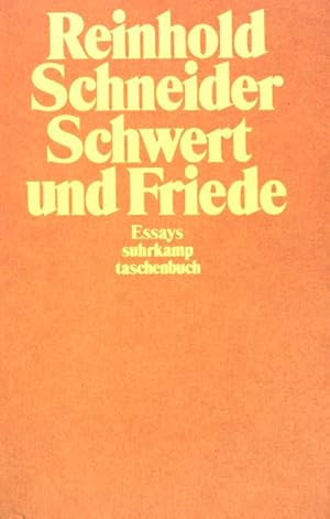 Bild des Verkufers fr Schwert und Friede. suhrkamp taschenbuch (Band 1421) zum Verkauf von books4less (Versandantiquariat Petra Gros GmbH & Co. KG)