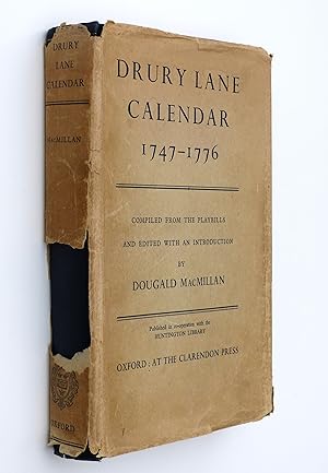 Drury Lane Calendar 1747-1776