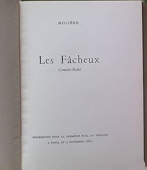 Image du vendeur pour Les Facheux: Comdie-Ballet mis en vente par books4less (Versandantiquariat Petra Gros GmbH & Co. KG)