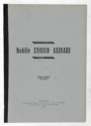 Immagine del venditore per Biografia - Nobile Enrico Asinari - (Alessandria) - 1938 venduto da Chartaland