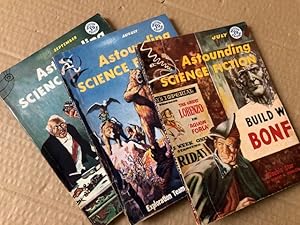 Immagine del venditore per Astounding Science Fiction Vol. XII Nos. 7,8 and 9 (British Edition) July, August and September 1956 'Double Star' venduto da Raymond Tait