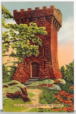 Immagine del venditore per Ethan Allen Tower, Overlooking Lake Champlain, Burlington, VT. - Postcard venduto da Argyl Houser, Bookseller