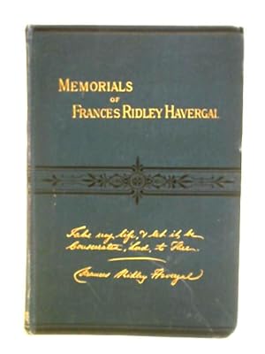 Bild des Verkufers fr Memorials of Frances Ridley Havergal zum Verkauf von World of Rare Books