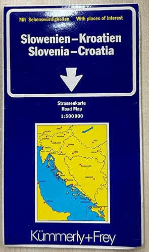 Image du vendeur pour Slowenien Kroatien - Slovenia Croatia. Strassenkarte Road Map 1 : 500 000. mis en vente par Libros Tobal