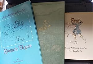 Seller image for Goethe: 1.Das Tagebuch 2. Rmische Elegien 3. Venezianische Epigramme. 3 Bnde mit Zeichnungen von Max Schwimmer. 1958 for sale by Buecherstube Eilert, Versandantiquariat