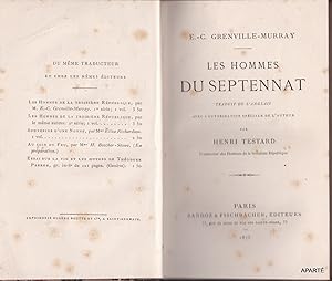 Image du vendeur pour LES HOMMES DU SEPTENNAT. Traduit de l'anglais par Henri Testard mis en vente par Apart