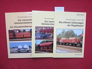 Seller image for 3 Bnde: Die offenen Gterwagen der Regelbauart / Die zweiachsigen Selbstentladewagen / Die vierachsigen Selbstentladewagen. Die Staubbehlterwagen. EK-Gterwagen-Lexikon DB ; Bd. 1, 3 und 4. for sale by Versandantiquariat buch-im-speicher