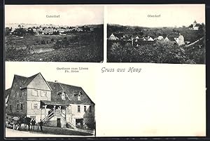 Ansichtskarte Haag / Odenwald, Gasthaus zum Löwen, Unterdorf, Oberdorf