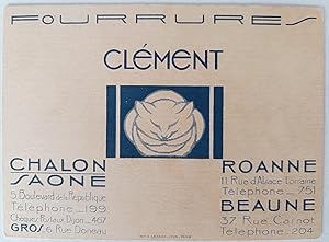 Seller image for Fourrures Clment. Chalon/Sane, Roanne et Beaune. for sale by pages volantes