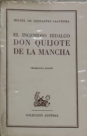 Imagen del vendedor de El ingenioso hidalgo Don Quijote de la Mancha a la venta por Librera Alonso Quijano