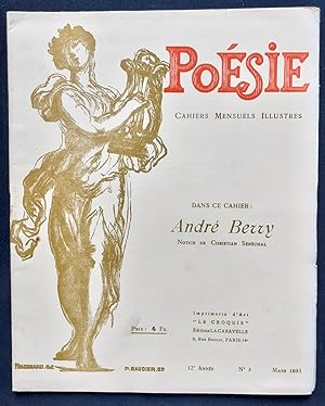 Poésie - Cahiers mensuels illustrés - Mars 1933 -