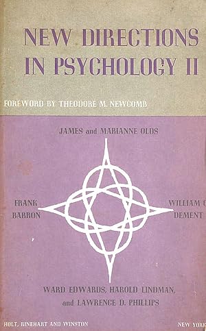 Immagine del venditore per New Directions in Psychology. II. venduto da M Godding Books Ltd