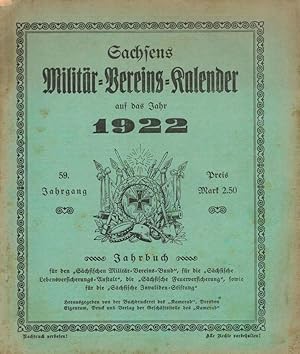 Sachsens Militär-Vereins-Kalender auf das Jahr 1922;59. Jahrgang