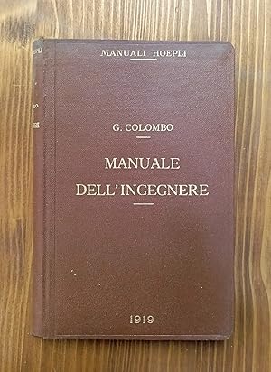 Immagine del venditore per Manuale dell'Ingegnere civile e industriale venduto da Il Salvalibro s.n.c. di Moscati Giovanni