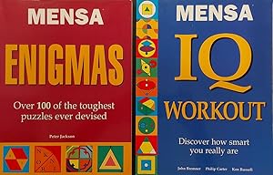 Imagen del vendedor de Mensa Enigmas/Mensa IQ Workout - (Book Lot) a la venta por Mister-Seekers Bookstore