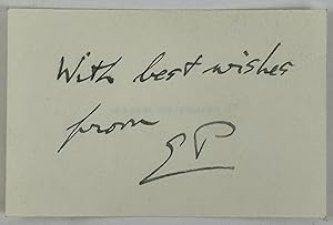 SIGNED AND INSCRIBED CARD