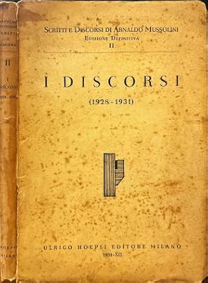 Immagine del venditore per I discorsi. Arnaldo Mussolini. venduto da Libreria La Fenice di Pietro Freggio