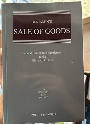 Immagine del venditore per Benjamin's On Sale Of Goods 2nd Supplement To The 11th Edition venduto da LawBooksellers
