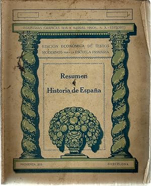 Imagen del vendedor de Resumen de Historia de Espaa a la venta por TU LIBRO DE OCASION