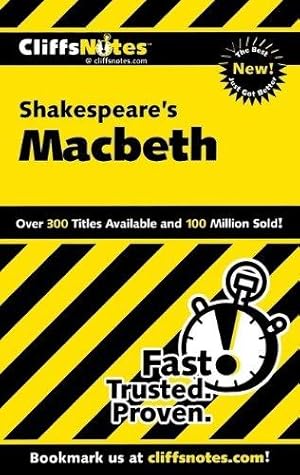 Bild des Verkufers fr CliffsNotes on Shakespeare's Macbeth (Cliffsnotes Literature Guides) zum Verkauf von WeBuyBooks