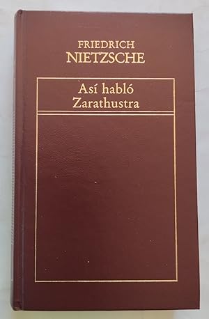 Imagen del vendedor de As habl Zarathustra a la venta por Librera Ofisierra