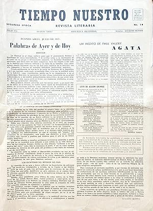 Seller image for TIEMPO NUESTRO. Revista literaria for sale by Chaco 4ever Books